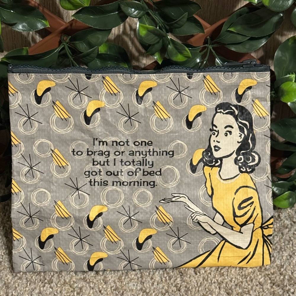 Primitives by Kathy Gray and Yellow Graphic Print Pouch